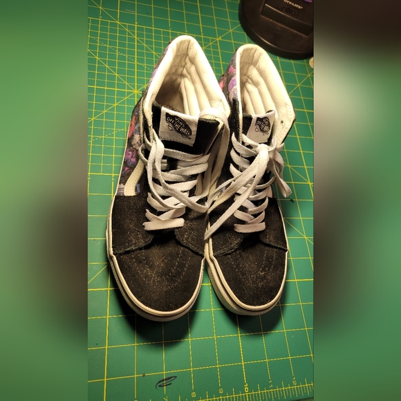 VANS Womens Warped Florals sk8hi shoes size 7 - Picture 2 of 7